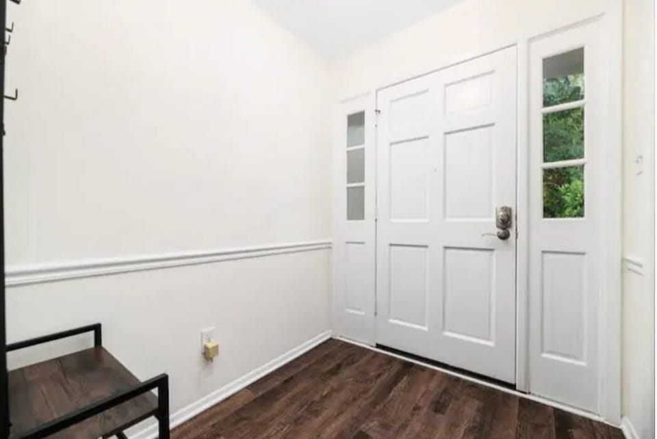 Entryway shoe coat rack after a long day