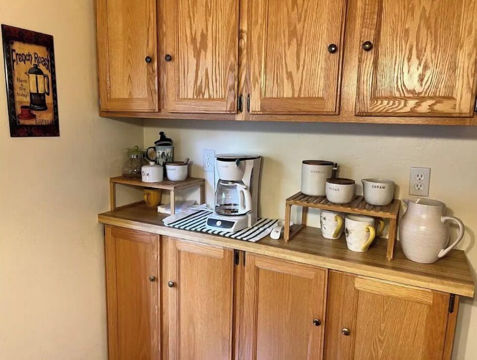 coffee bar in kitchen