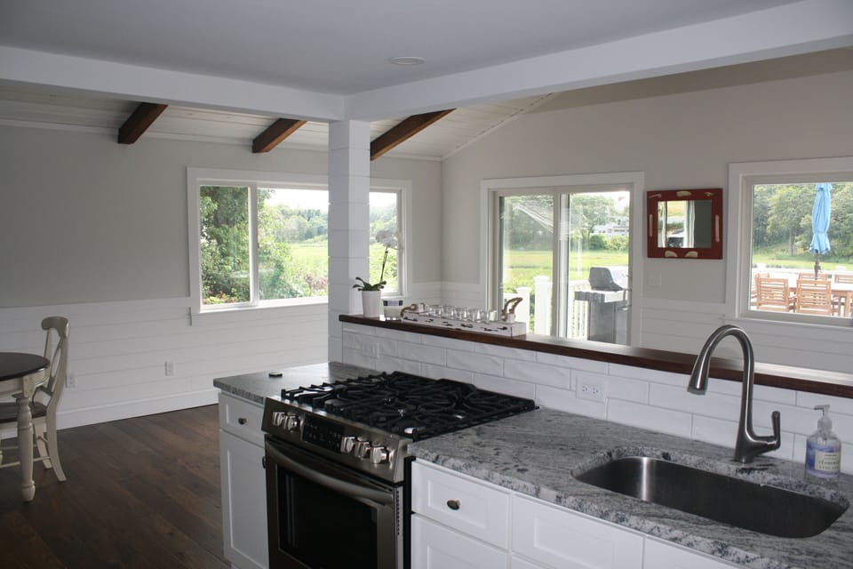 Looking out toward the deck