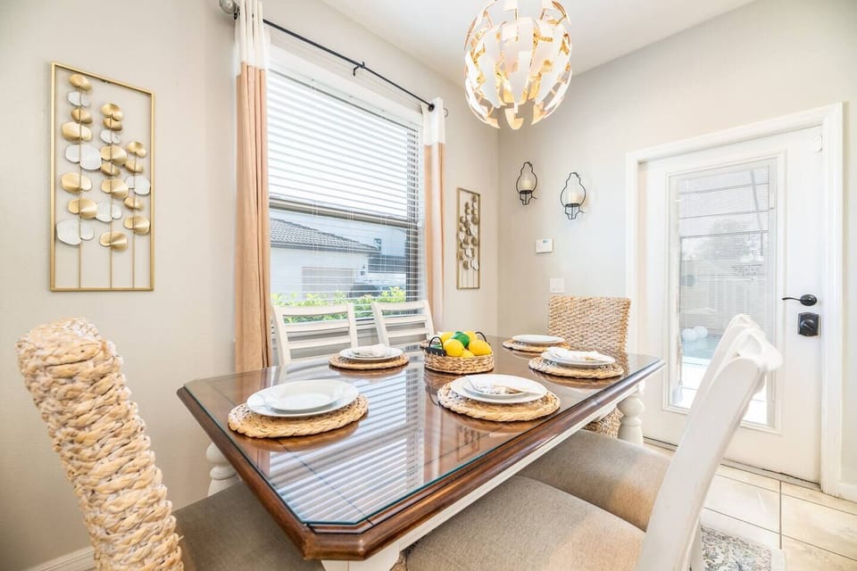 10.	Our dining table with seating for 6