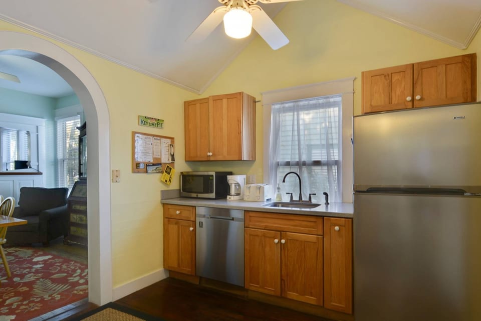 Modern appliances in the kitchen.