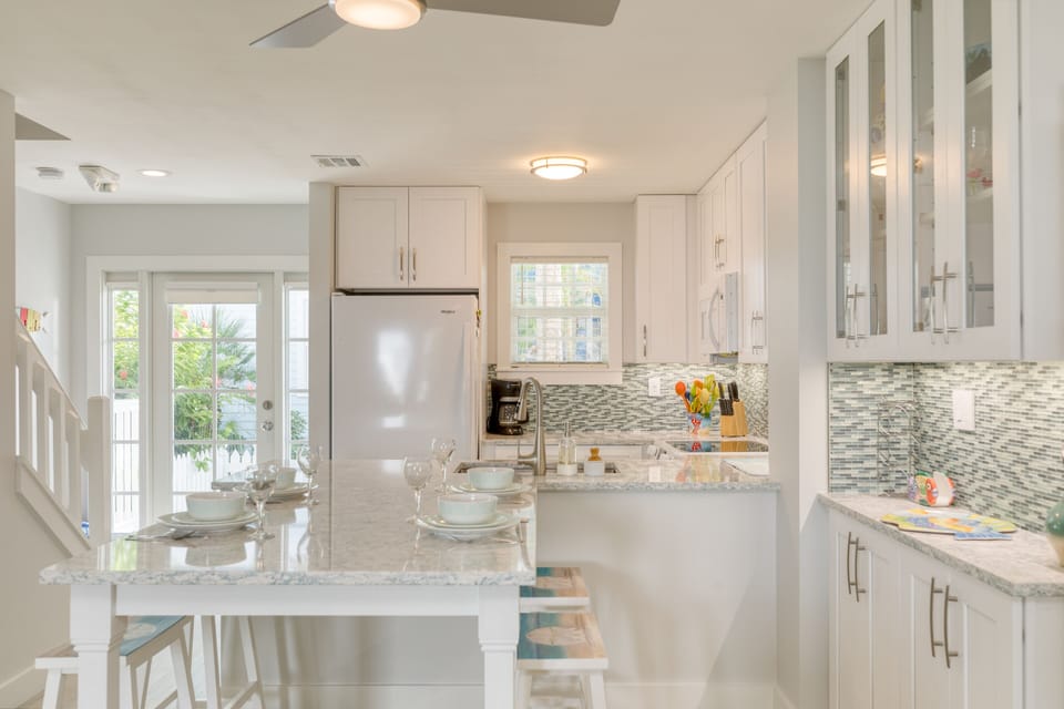 Fully equipped with everything you need for at-home meals and snacks.