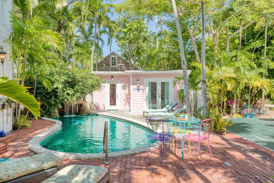 Spacious backyard with plenty of places to relax.