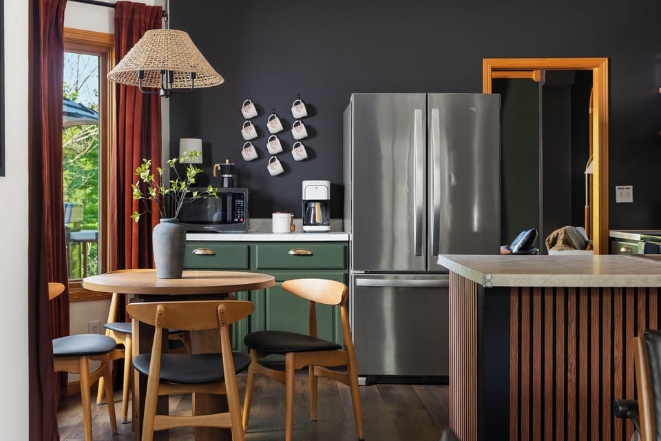 enjoy a quaint breakfast & coffee in the nook :)