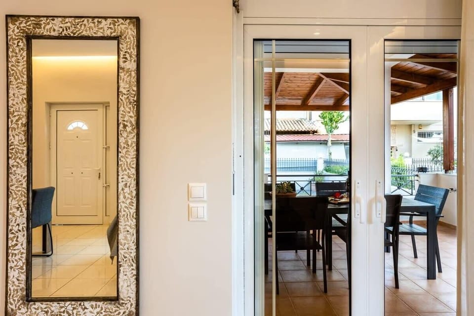 Living room with access to the patio