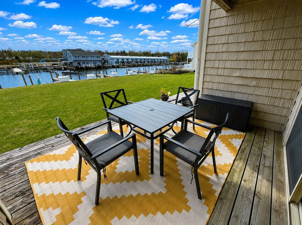 Patio overlooking the Black River.