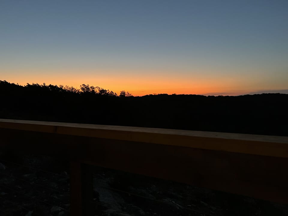 Another back porch view to the horizon, where the skies are breathtaking!