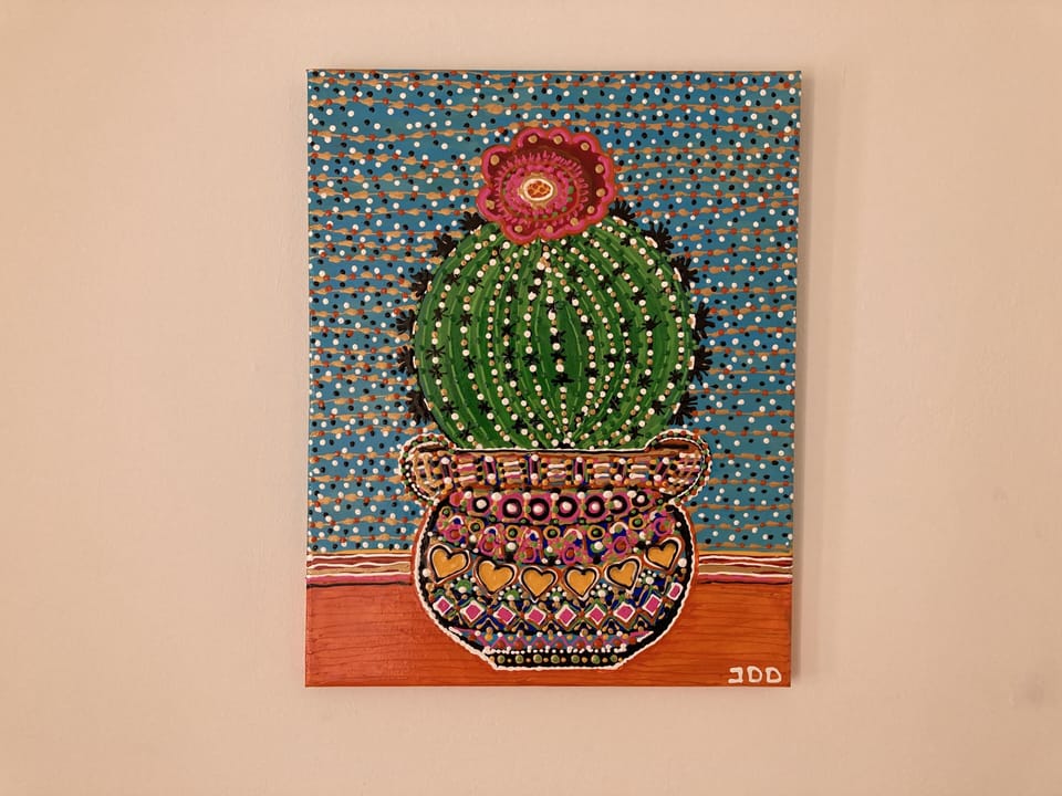 Local art in bedroom 2.