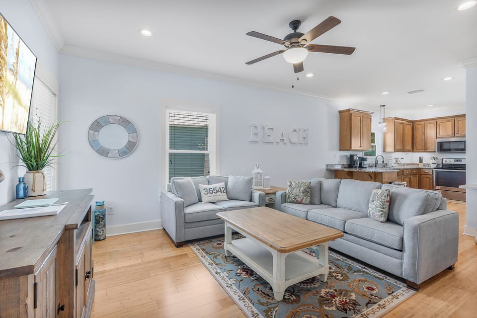Living room with new couches