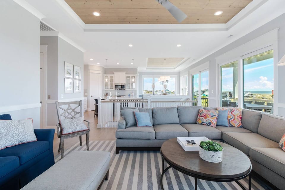 View of kitchen from the family room