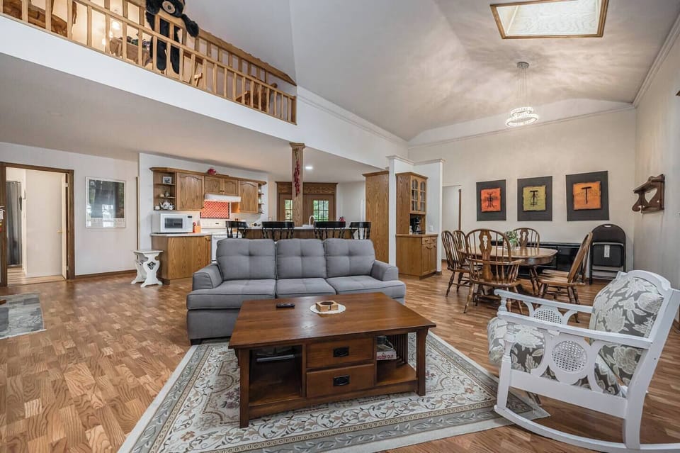 The large open concept living space is perfect for entertaining and lounging. It is ground central for your family's activities. You can access the large wrap-around veranda deck from two locations. 
