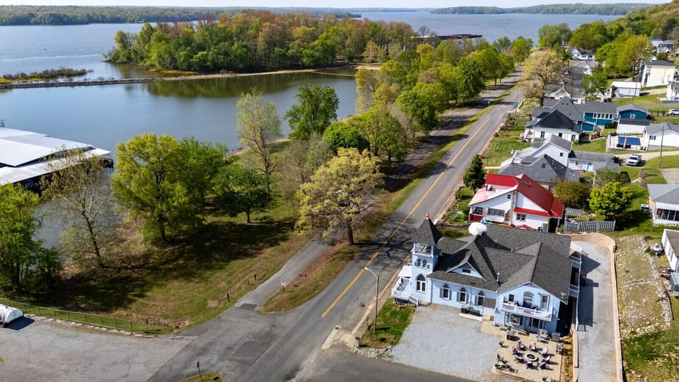 Home is located right across the street from the lake