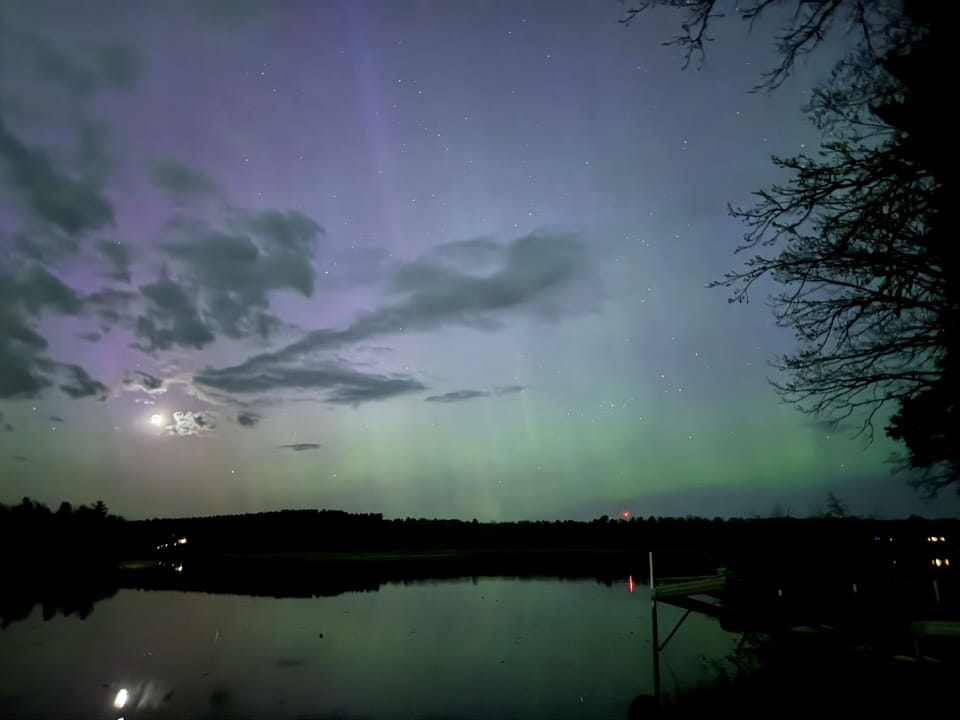 Northern Lights from the beach side of property.  
