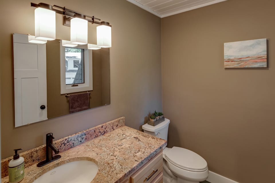 Main level half bathroom