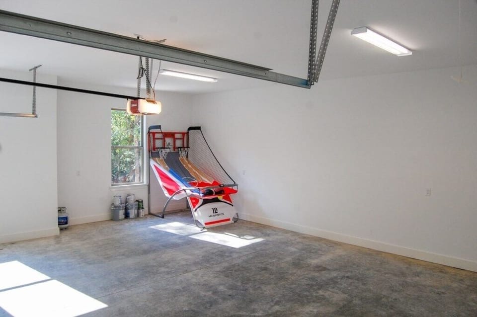 Garage with Basketball game 