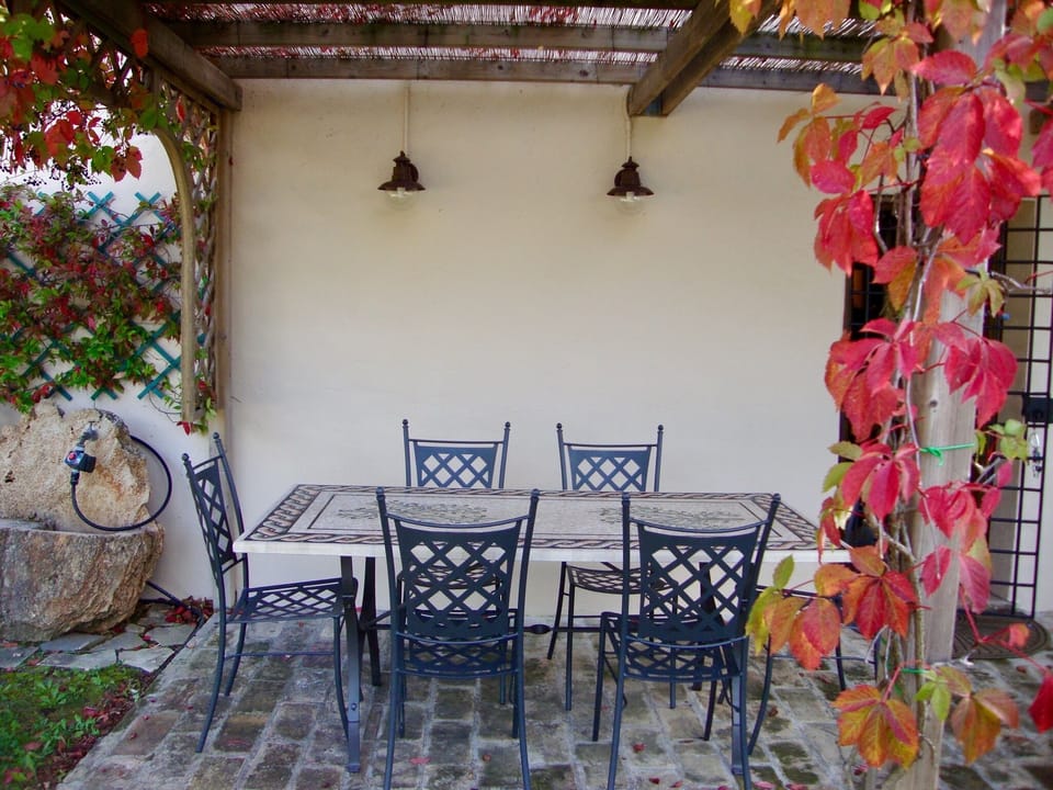 Dining under Covered Portico