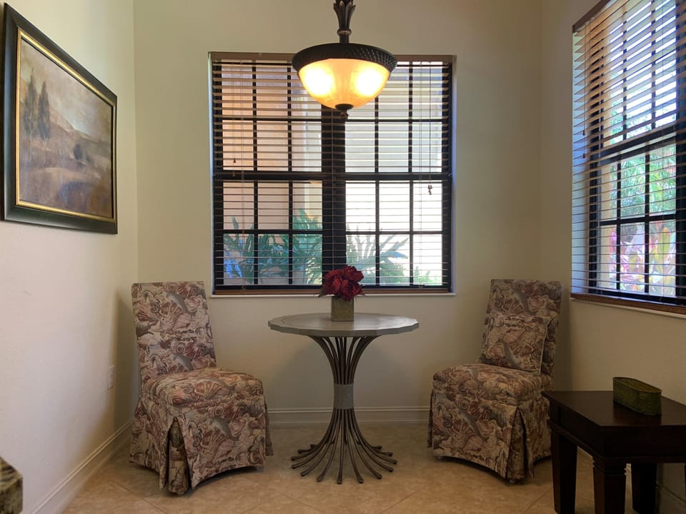 Breakfast nook off kitchen.