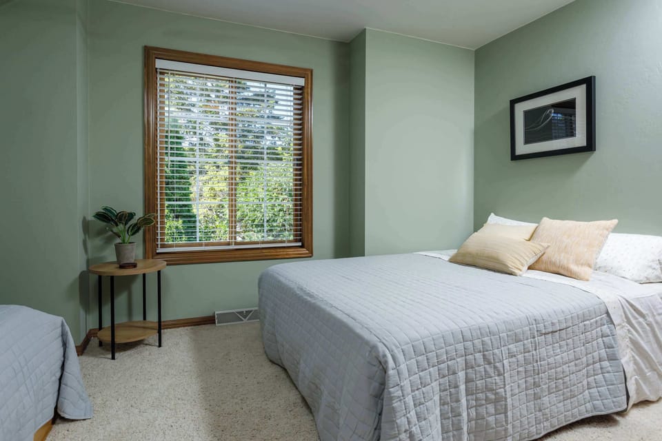 2nd bedroom (upstairs) with Queen bed