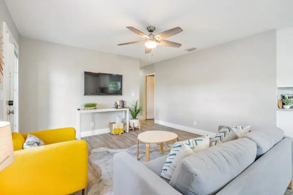 living room with smart tv