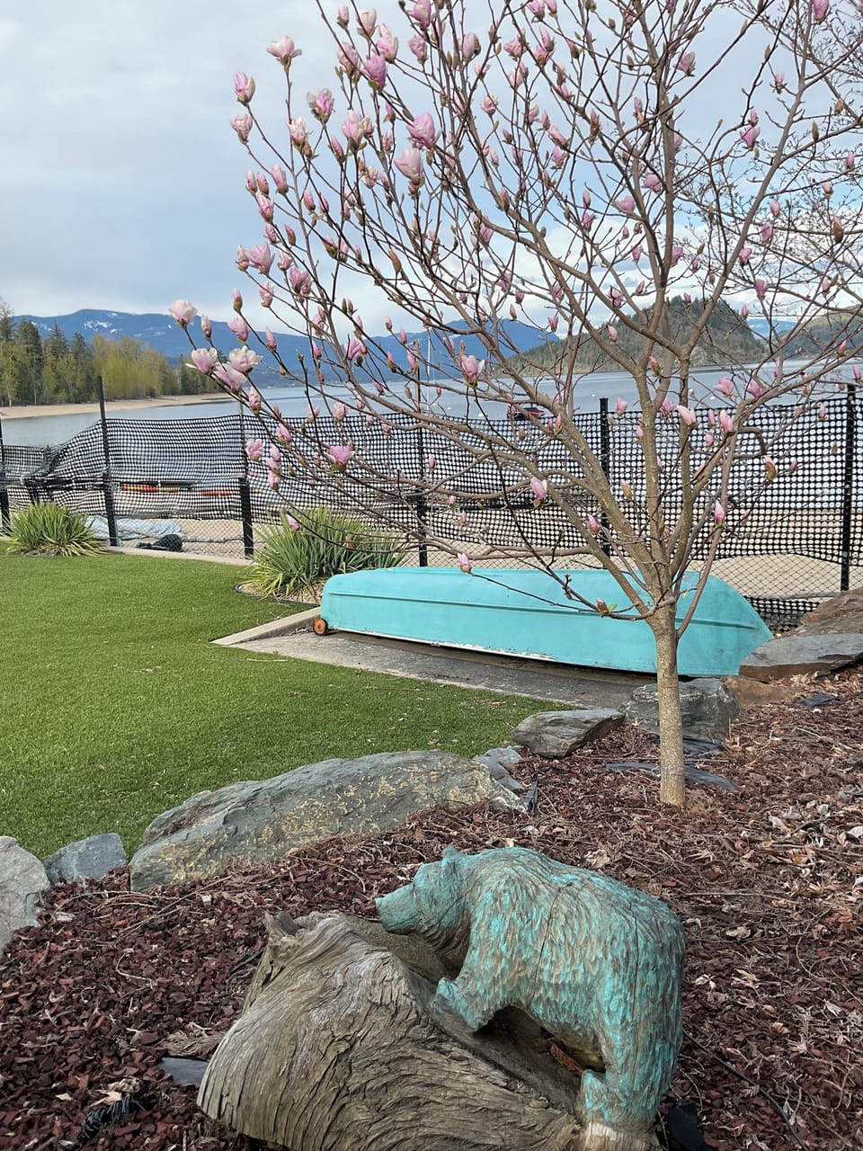 Beautiful landscaping throughout the gated property