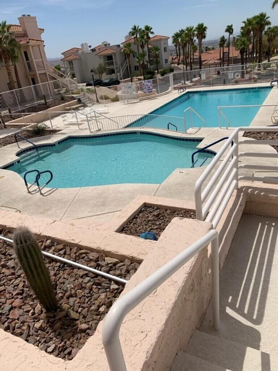 To family pools and one hot tub
