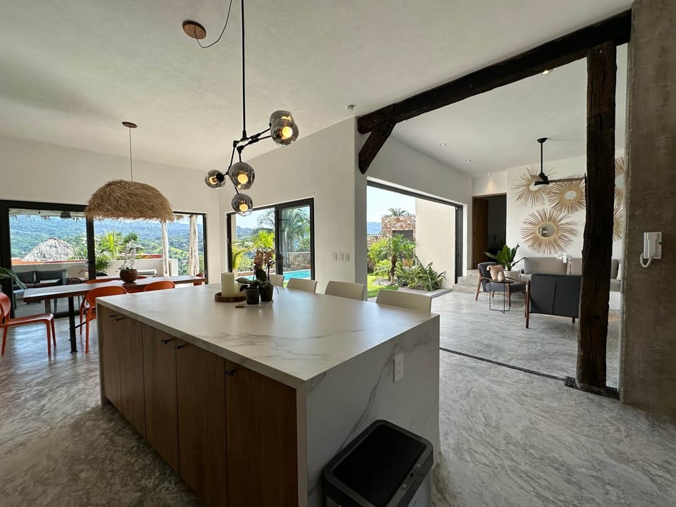 Kitchen, Dining and Downstairs Living