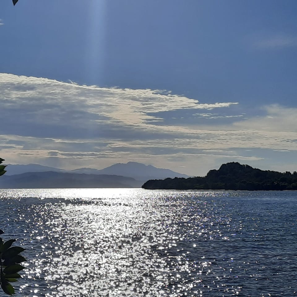 Volcan Baru, Panama seen from the beach out front