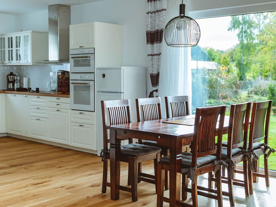 Furniture, Property, Cabinetry, Countertop, Chair, Table, Wood, Building, Lighting, Interior Design