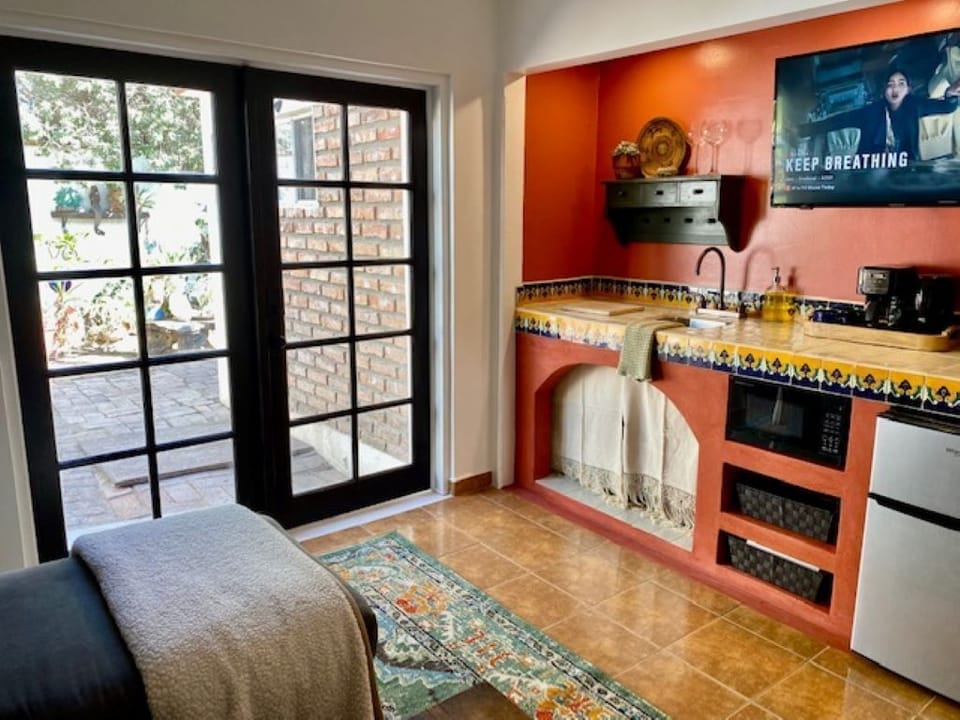 Enjoy the ease of this Mexican inspired kitchenette!