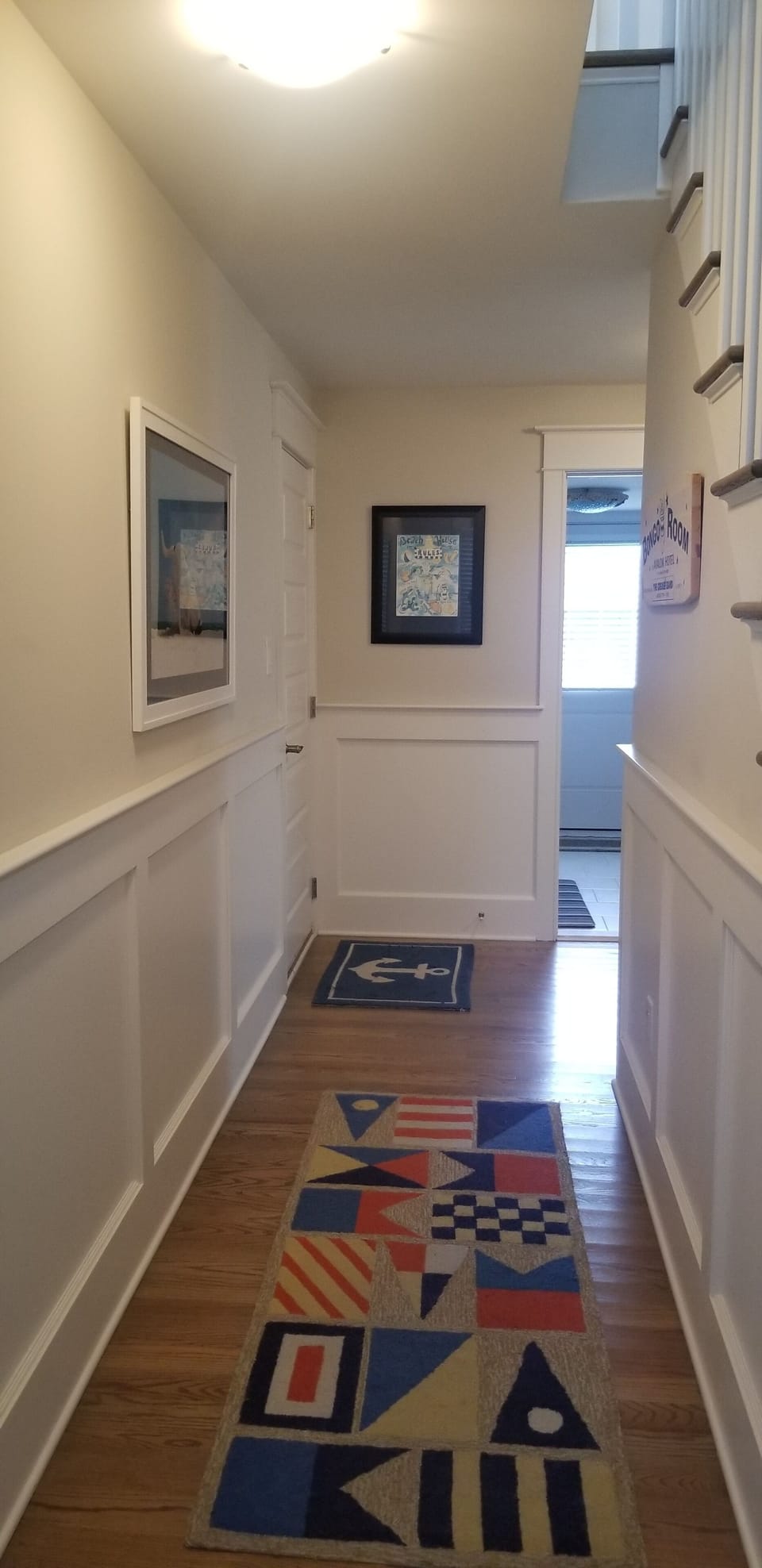 entrance hallway leading to laundry room
