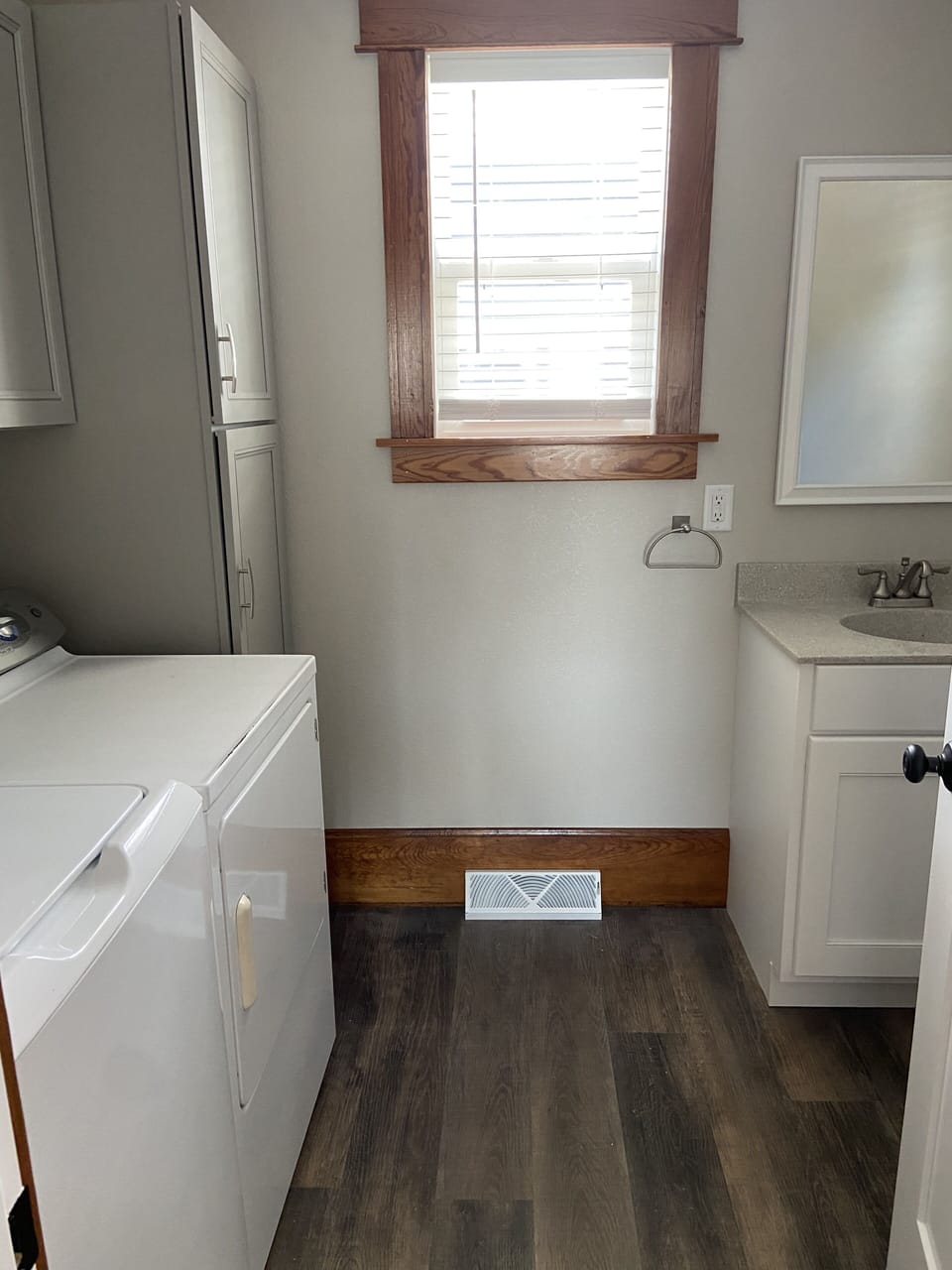 Laundry room and half bathroom 