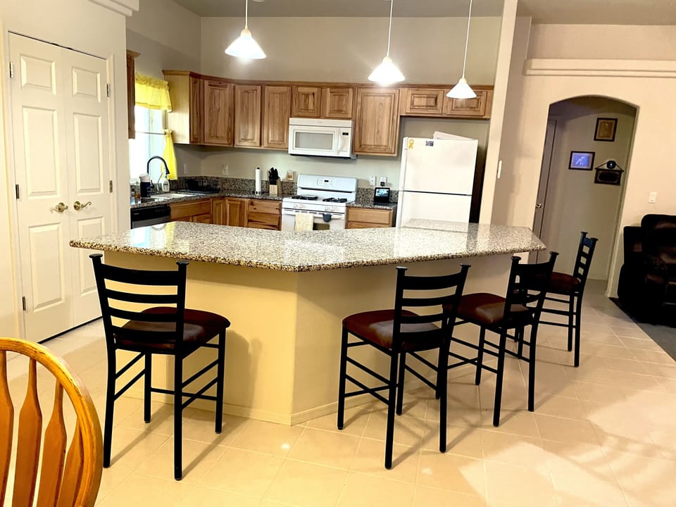 Kitchen Island with lights you can control with Alexa