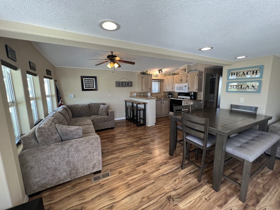 Living room, dining, kitchen