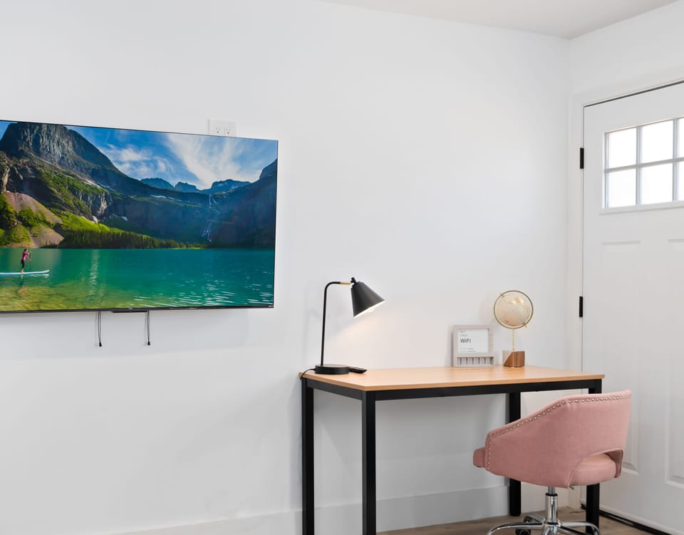 Bedroom with smart TV