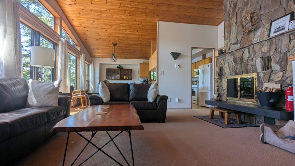 Living room + dining room + kitchen