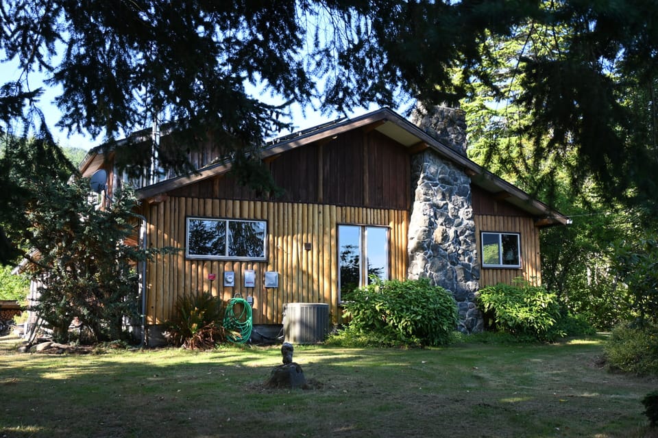 Side of house. Faces pond and gardens.