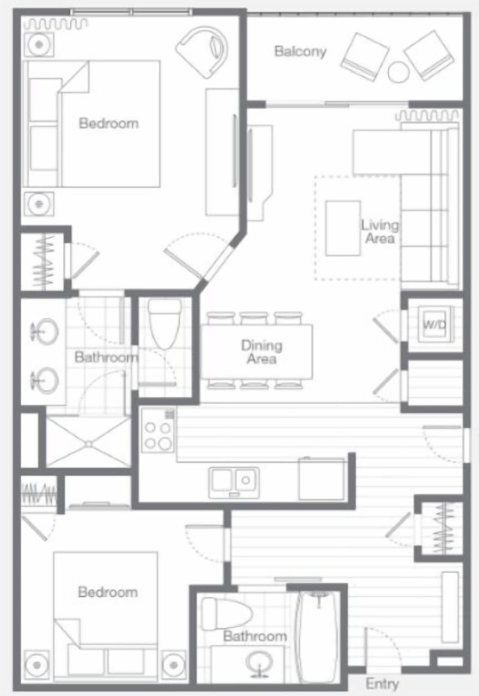 Typical 2 Bedroom Resort Villa Layout