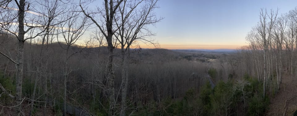Winter month view from back patios