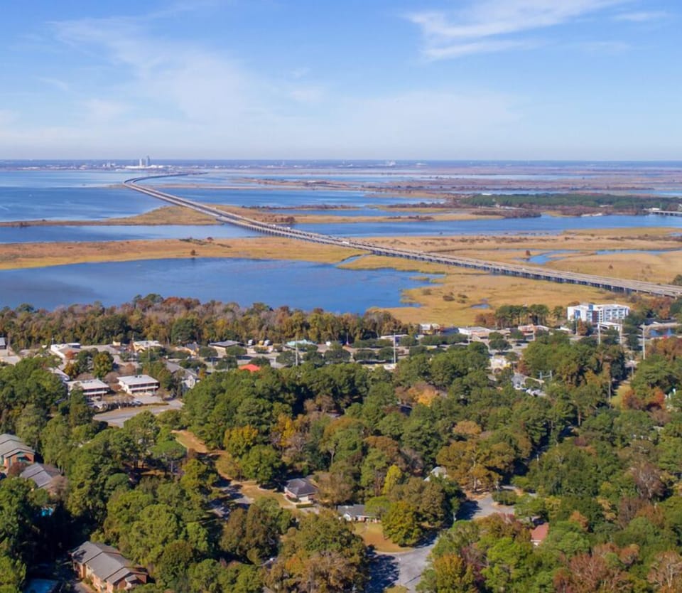 Aerial view of the community 
