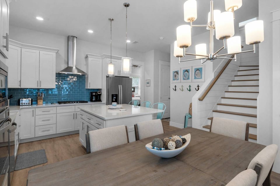 Beautiful kitchen with stainless steel appliances and granite countertops