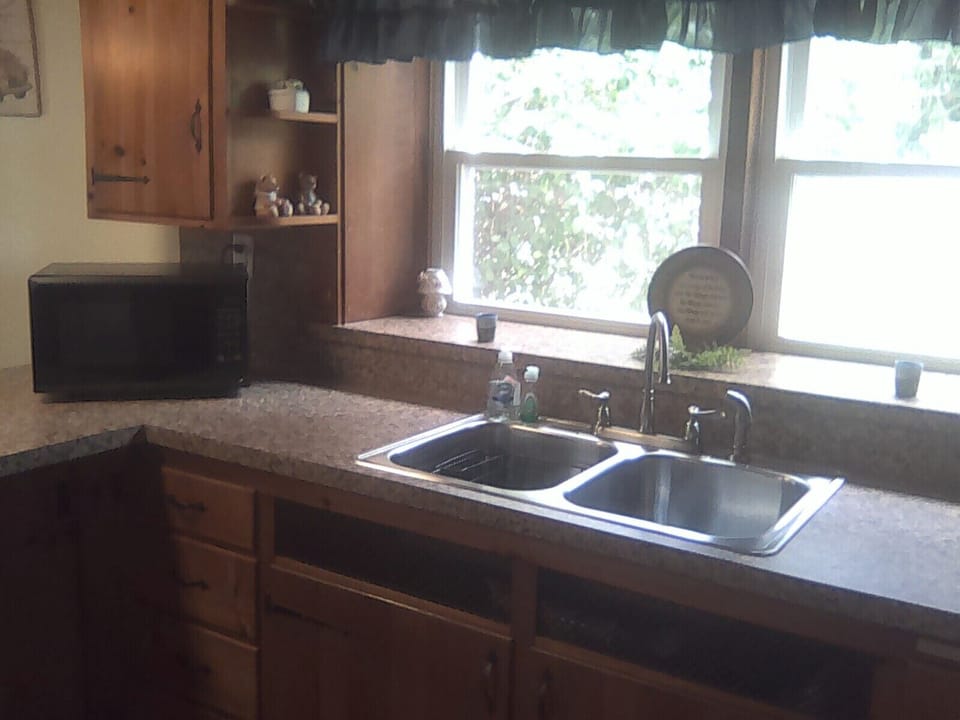 Kitchen With Microwave