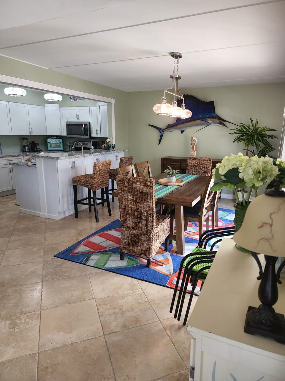 Kitchen and dining area