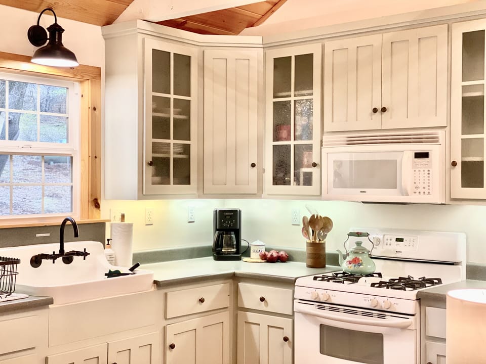 Full kitchen with all the amenities necessary for cooking. 
