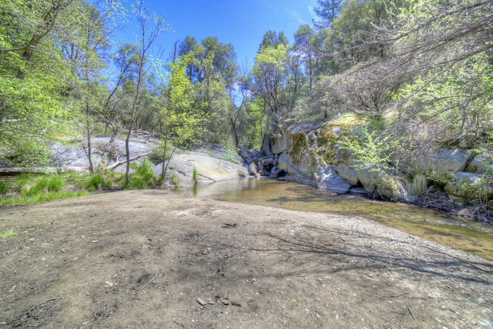 River across the street. Great swimming holes!
