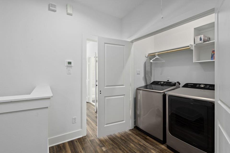 Full washer and dryer in the house.