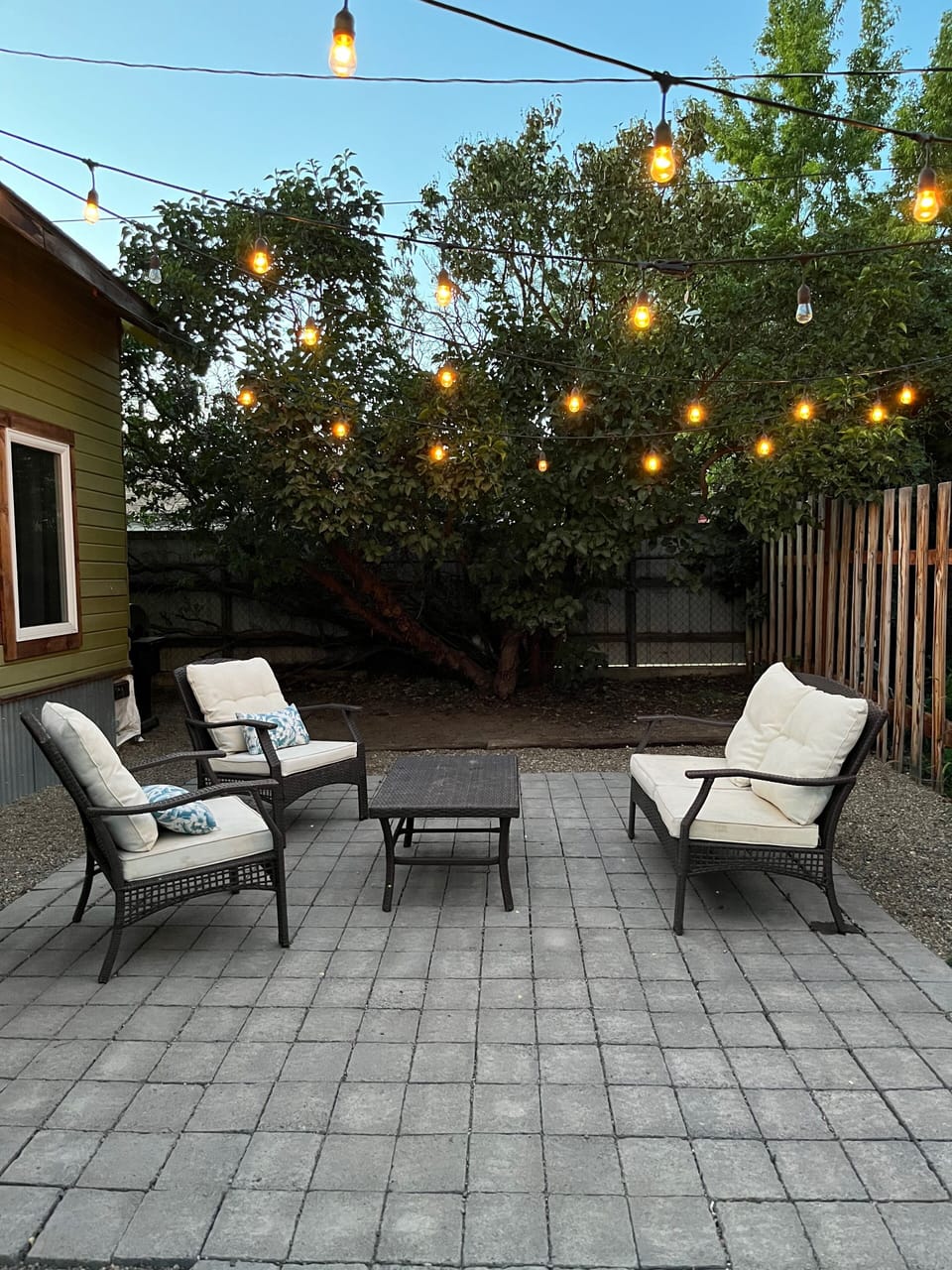 String lights for a relaxing evening. 