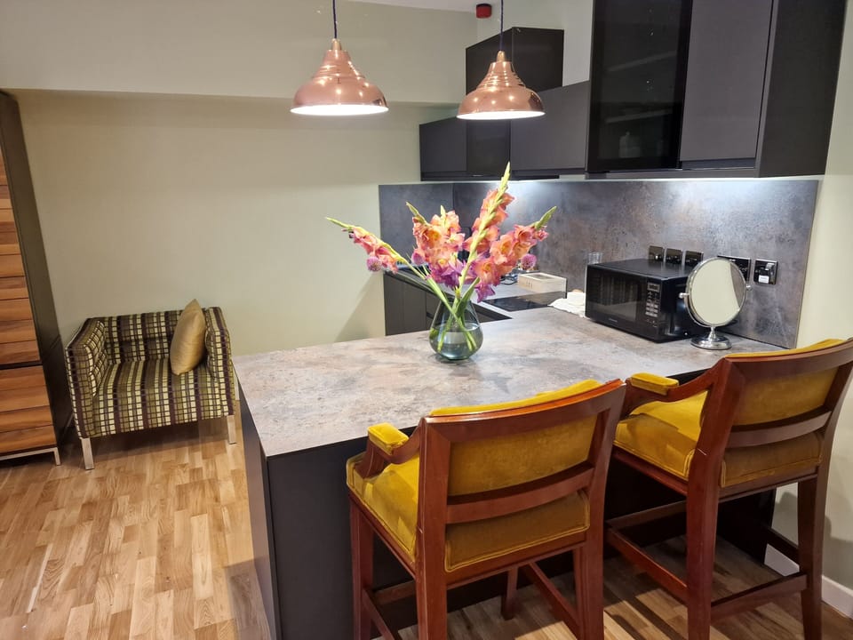 Enjoy preparing meals together in this stylish kitchen.