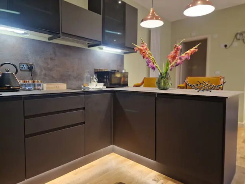 Enjoy preparing meals together in this stylish kitchen.