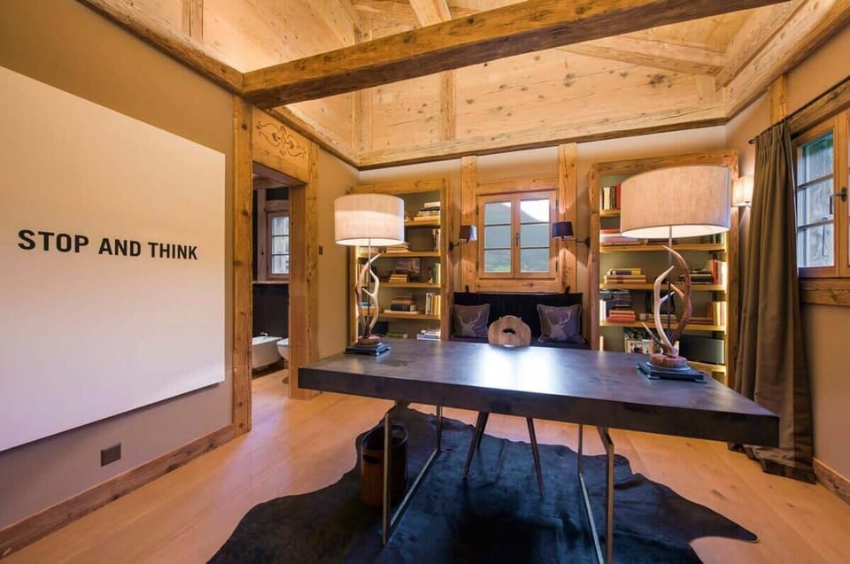 alpine styled office room 