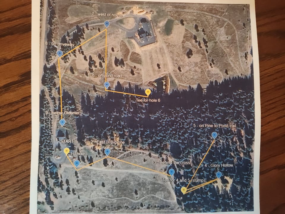 9 hole disc golf course over 40 acres